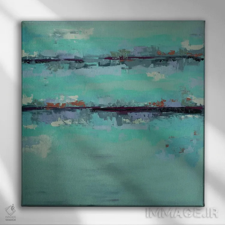 تابلو مینیمال باران ملایم در جزیره مارکو اثر شالیمار لگاسپی - نمای روبهرو روی دیوار