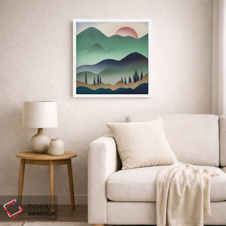 تابلو مینیمال تپه طلایی اثر لیتل باور - D5W