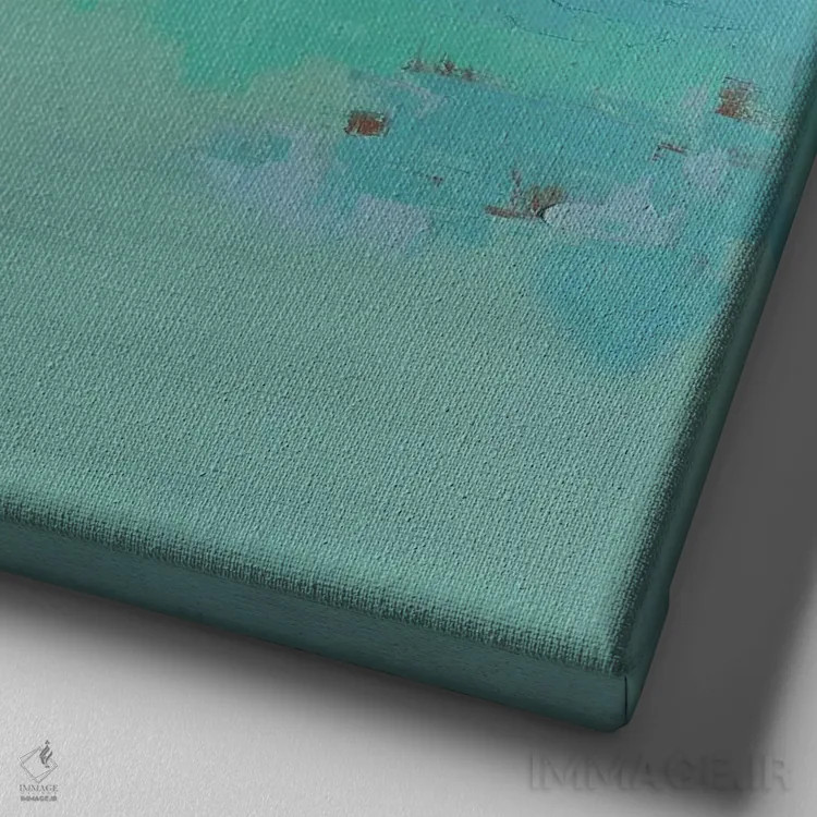 تابلو مینیمال باران ملایم در جزیره مارکو اثر شالیمار لگاسپی - نمای نزدیک بافت بوم