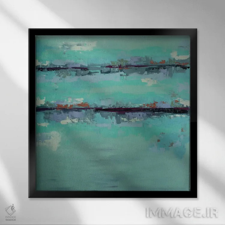 تابلو مینیمال باران ملایم در جزیره مارکو اثر شالیمار لگاسپی - نمای قابدار مشکی