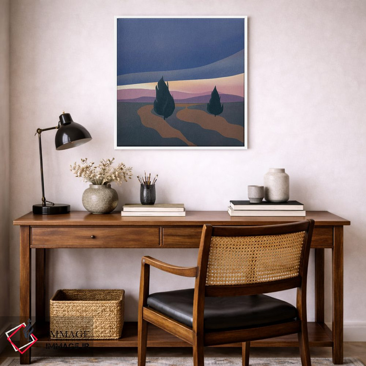 تابلو مینیمال ابر سنگین عصر اثر لیتل باور - D5W