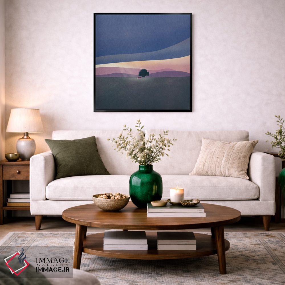 تابلو مینیمال نور از دل تاریکی اثر لیتل باور - D3B