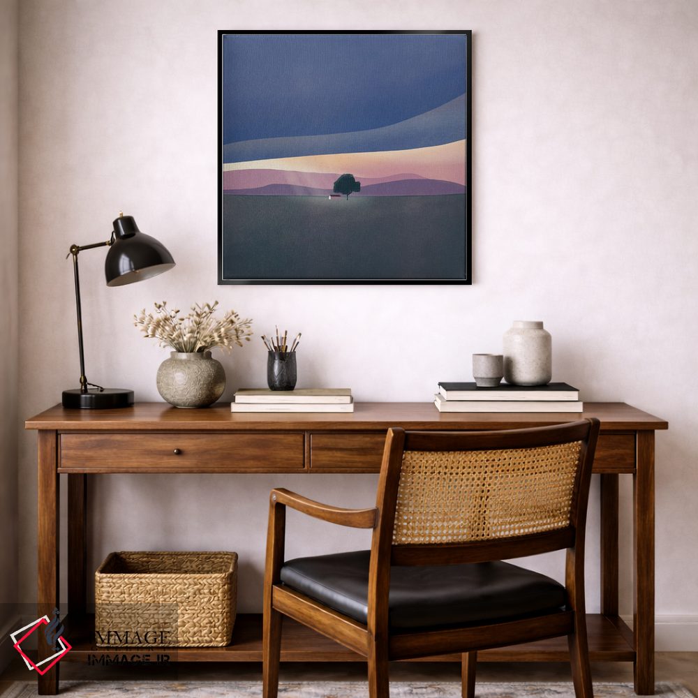 تابلو مینیمال نور از دل تاریکی اثر لیتل باور - D6B