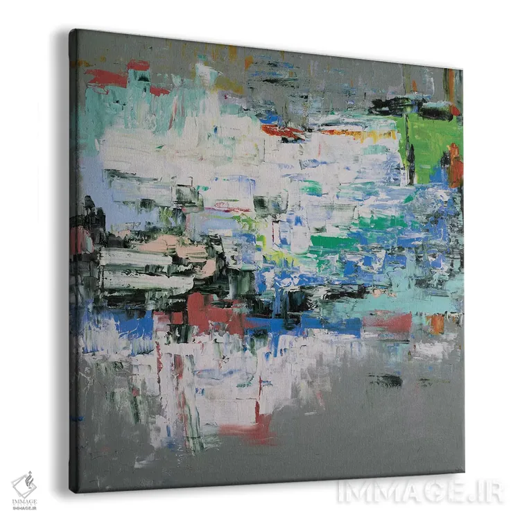 تابلو انتزاعی طوفان های کانزاس سیتی اثر شالیمار لگاسپی - نمای پرسپکتیو محصول