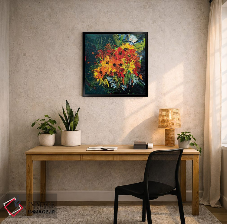 تابلو انتزاعی عروسی امانوئل اثر شالیمار لگاسپی - D5B