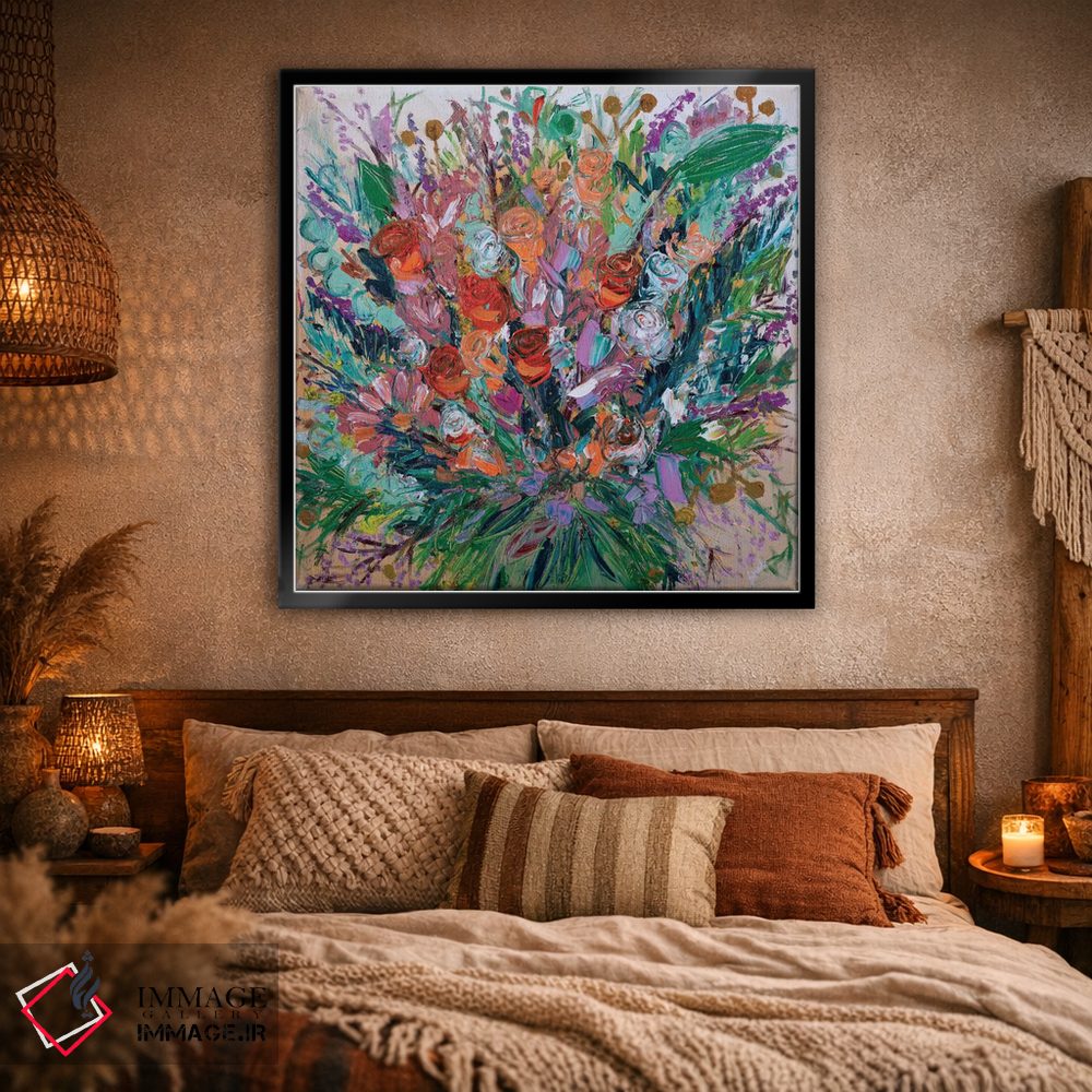 تابلو انتزاعی رزهای وداع اثر شالیمار لگاسپی - D1B