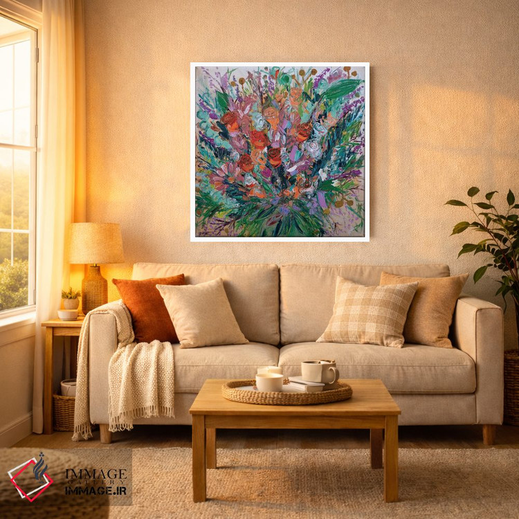 تابلو انتزاعی رزهای وداع اثر شالیمار لگاسپی - D2W