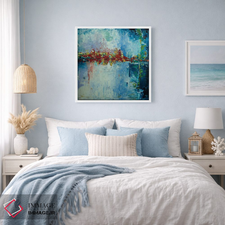 تابلو انتزاعی رالی از پشت شیشه بارانی خودرو اثر شالیمار لگاسپی - D2W