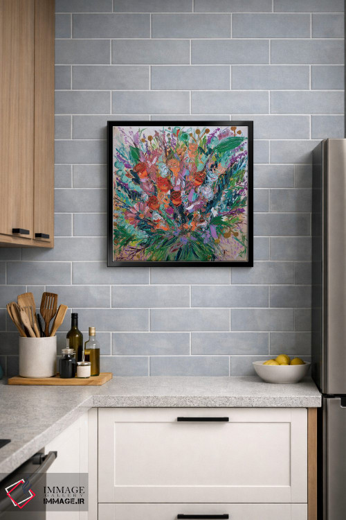 تابلو انتزاعی رزهای وداع اثر شالیمار لگاسپی - D3B