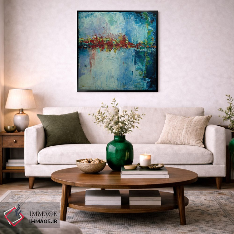 تابلو انتزاعی رالی از پشت شیشه بارانی خودرو اثر شالیمار لگاسپی - D3B