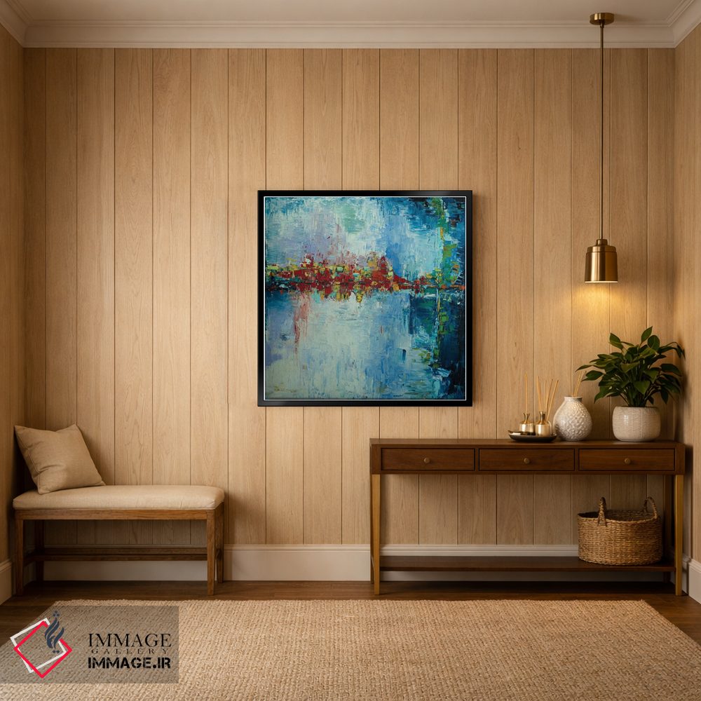 تابلو انتزاعی رالی از پشت شیشه بارانی خودرو اثر شالیمار لگاسپی - D4B