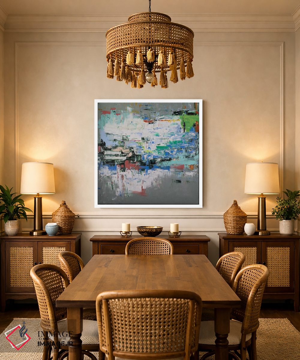 تابلو انتزاعی طوفان های کانزاس سیتی اثر شالیمار لگاسپی - D1W