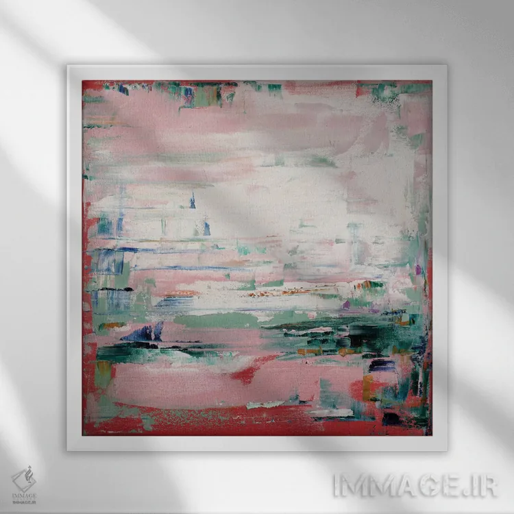 تابلو انتزاعی خیال پردازی در مرجان اثر شالیمار لگاسپی - نمای قابدار سفید