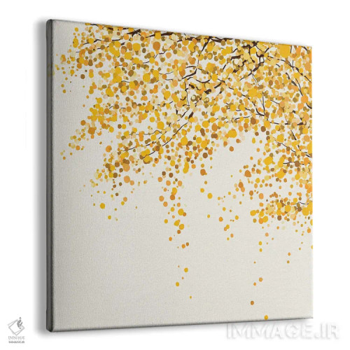 تابلو مینیمال برگ های پاییزی اثر لیا استراتسما - نمای پرسپکتیو محصول