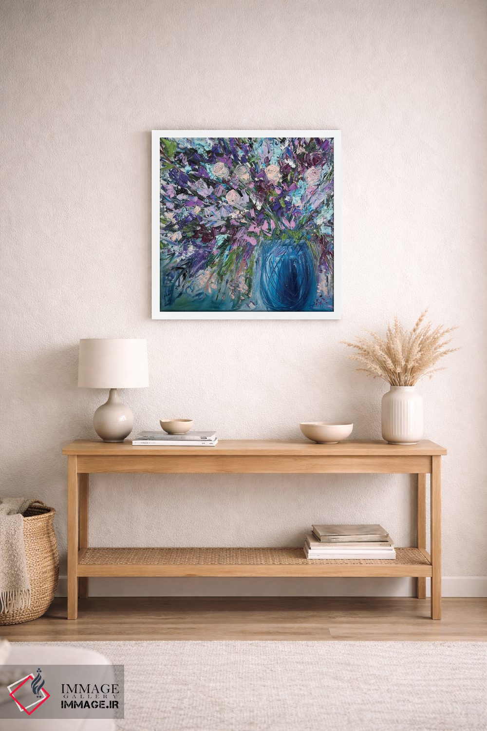 تابلو انتزاعی رزهای ابریشمی اثر شالیمار لگاسپی - D2W