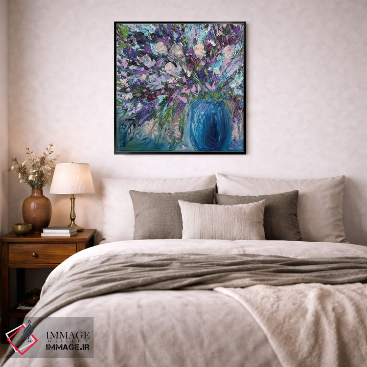 تابلو انتزاعی رزهای ابریشمی اثر شالیمار لگاسپی - D3B