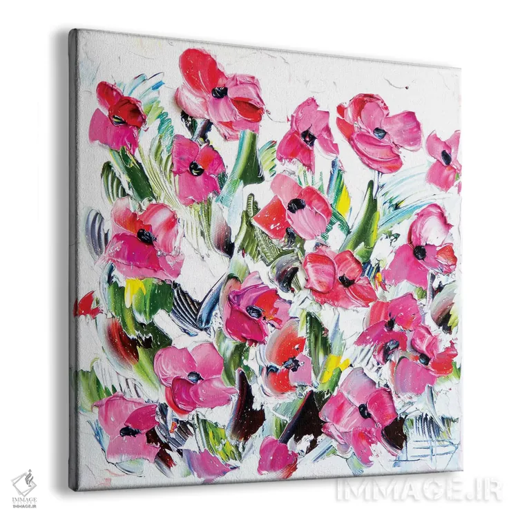 تابلو دکوراتیو گلی اثر لیزا الی - نمای پرسپکتیو محصول