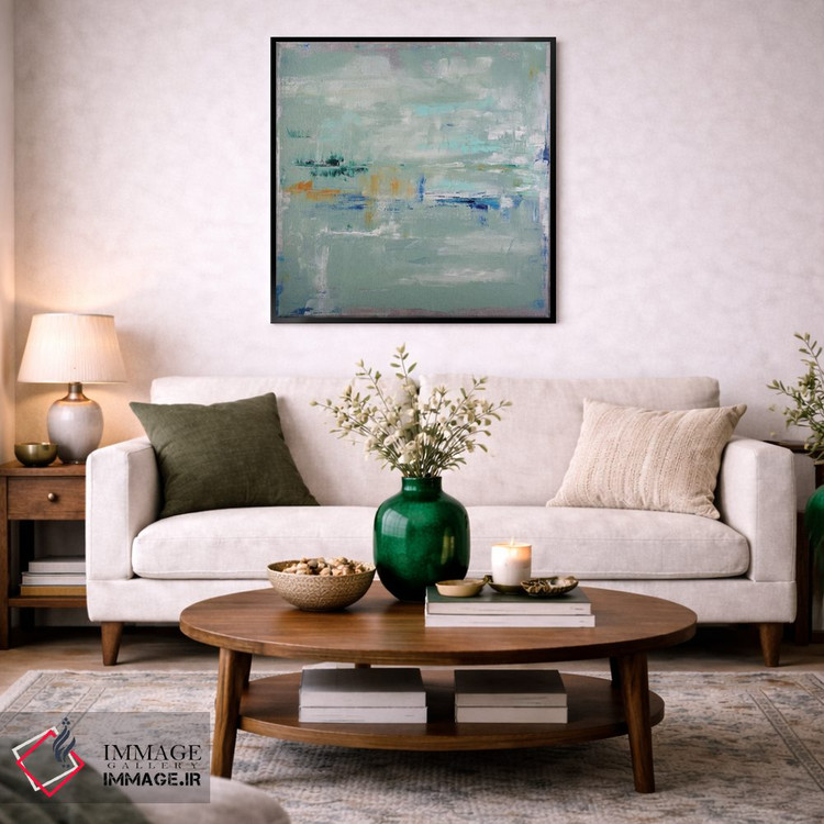 تابلو مینیمال خیال پردازی در نقره ای اثر شالیمار لگاسپی - D1B