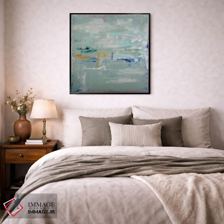 تابلو مینیمال خیال پردازی در نقره ای اثر شالیمار لگاسپی - D2B