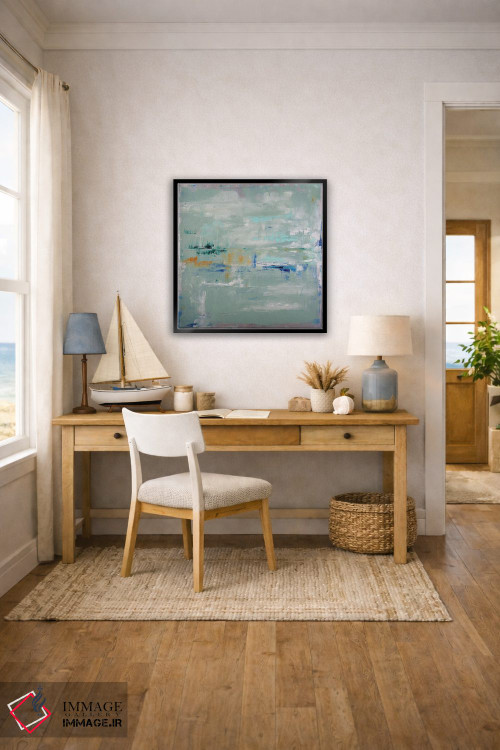 تابلو مینیمال خیال پردازی در نقره ای اثر شالیمار لگاسپی - D3B