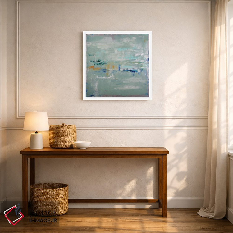 تابلو مینیمال خیال پردازی در نقره ای اثر شالیمار لگاسپی - D5W