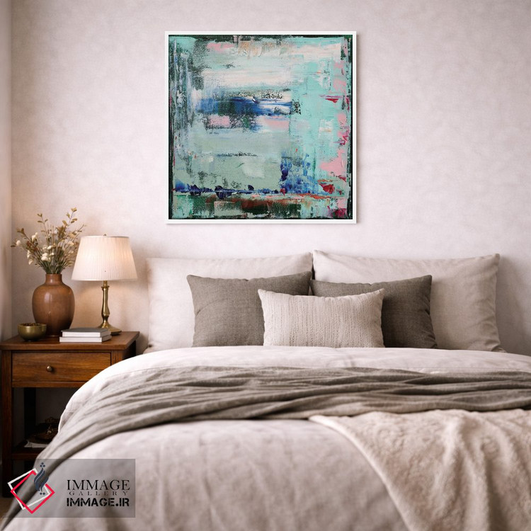 تابلو انتزاعی خیال پردازی در زمرد اثر شالیمار لگاسپی - D2W
