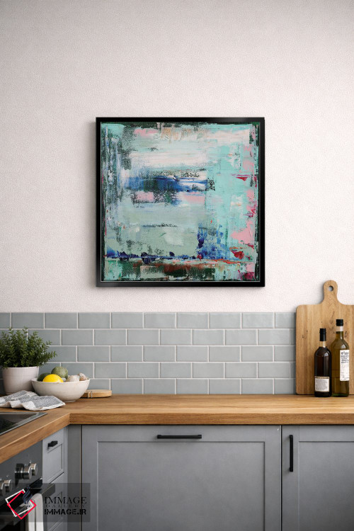 تابلو انتزاعی خیال پردازی در زمرد اثر شالیمار لگاسپی - D5B