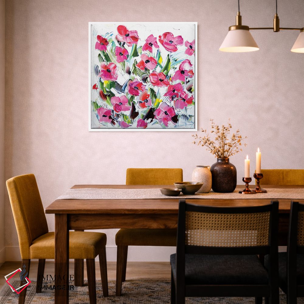 تابلو دکوراتیو گلی اثر لیزا الی - D5W