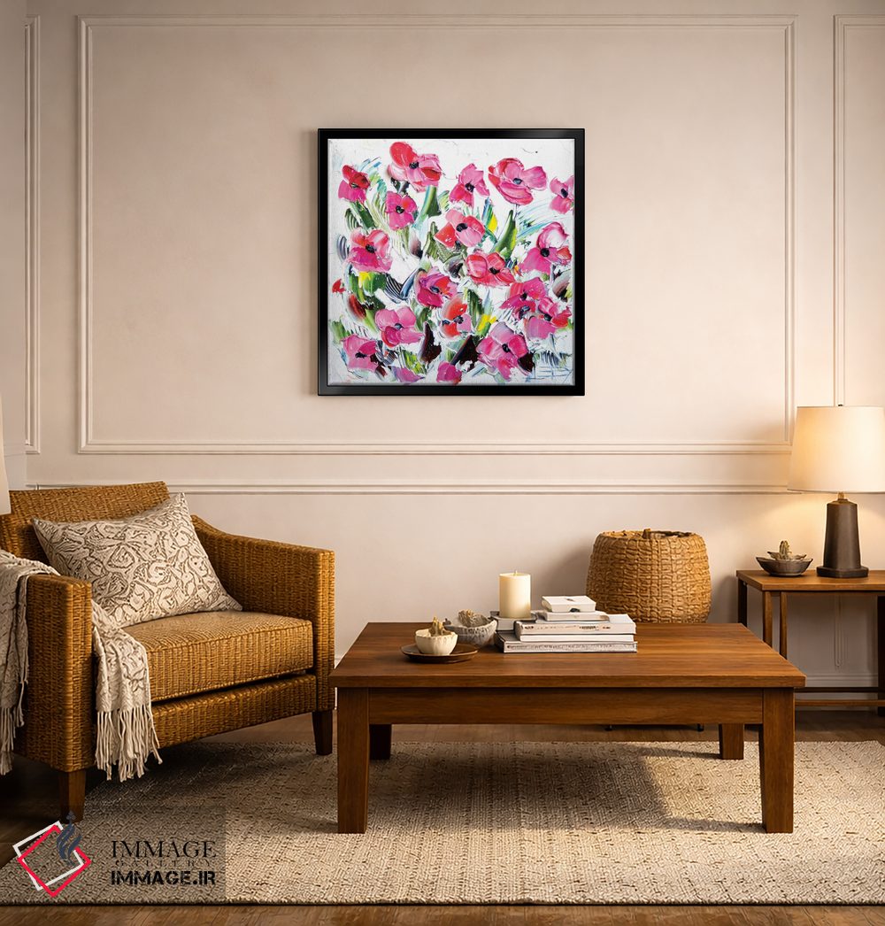 تابلو دکوراتیو گلی اثر لیزا الی - D6B