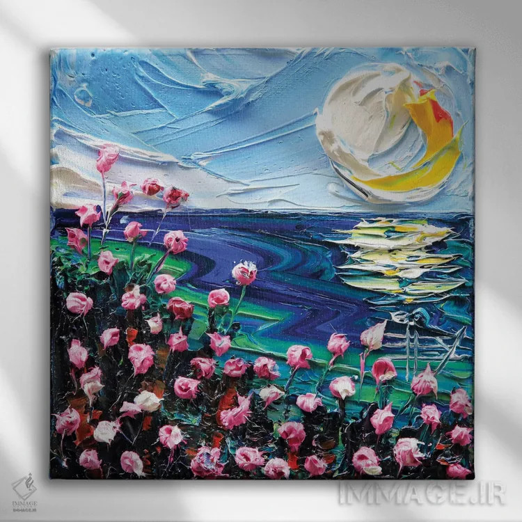 تابلو دکوراتیو زمانی در مانتری اثر لیزا الی - نمای روبهرو روی دیوار