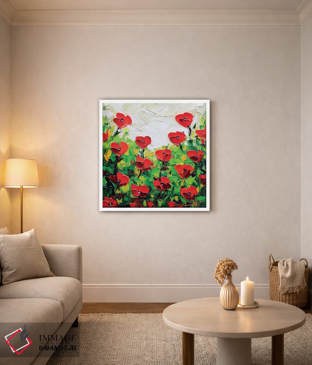 تابلو دکوراتیو شقایق I اثر لیزا الی - D3W