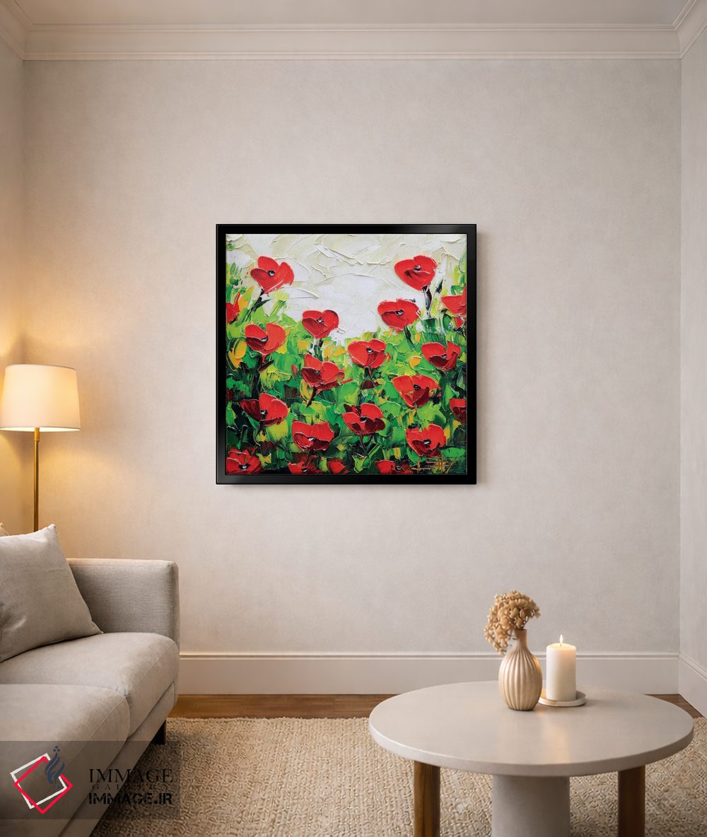 تابلو دکوراتیو شقایق I اثر لیزا الی - D4B