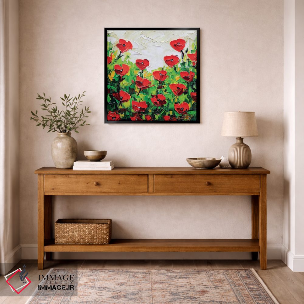 تابلو دکوراتیو شقایق I اثر لیزا الی - D6B