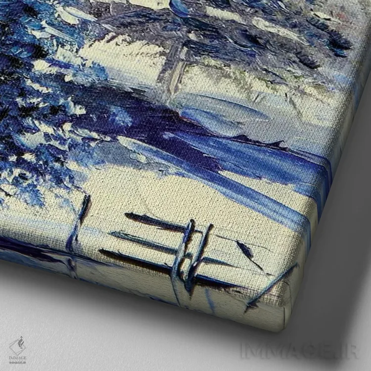 تابلو دکوراتیو تاهو اثر لیزا الی - نمای نزدیک بافت بوم