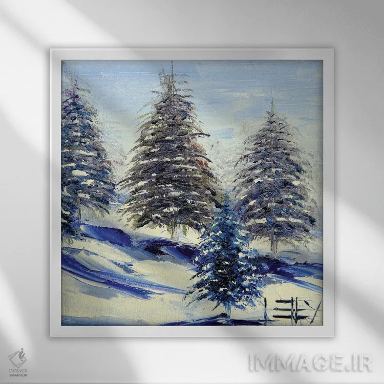 تابلو دکوراتیو تاهو اثر لیزا الی - نمای قابدار سفید