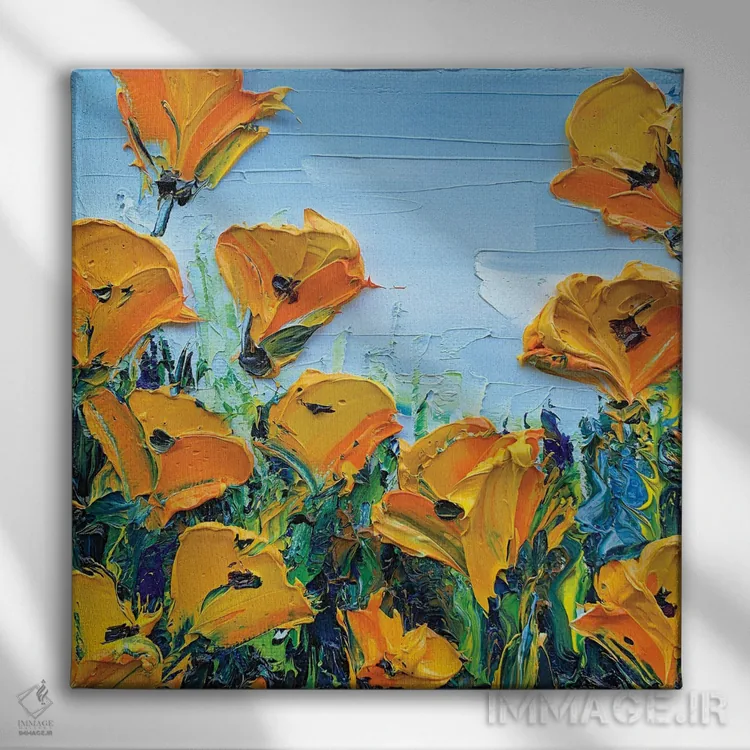 تابلو دکوراتیو شادی ناب اثر لیزا الی - نمای روبهرو روی دیوار