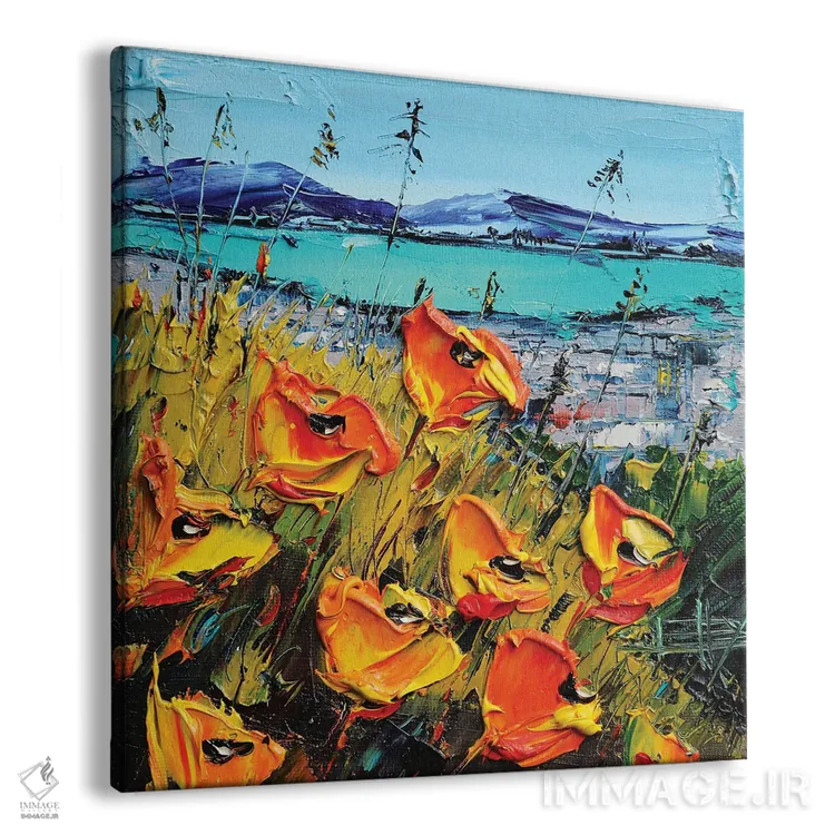 تابلو انتزاعی منظره ای از سان فرانسیسکو II اثر لیزا الی - نمای پرسپکتیو محصول