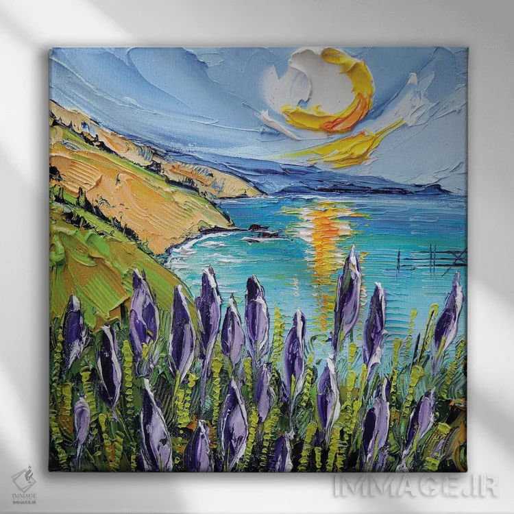 تابلو انتزاعی With Love,از بیگ سور، با عشق اثر لیزا الی - نمای روبهرو روی دیوار