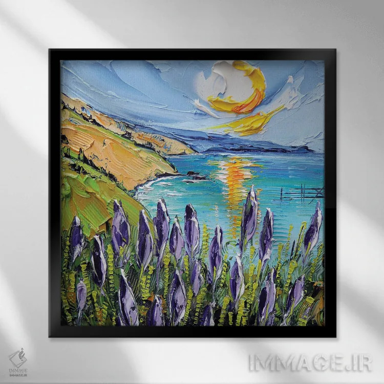 تابلو انتزاعی With Love,از بیگ سور، با عشق اثر لیزا الی - نمای قابدار مشکی