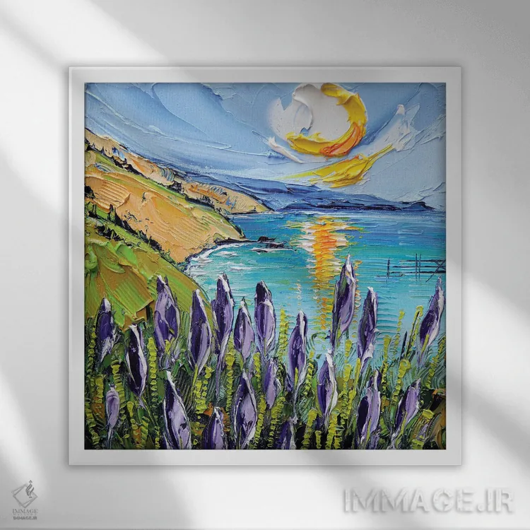 تابلو انتزاعی With Love,از بیگ سور، با عشق اثر لیزا الی - نمای قابدار سفید