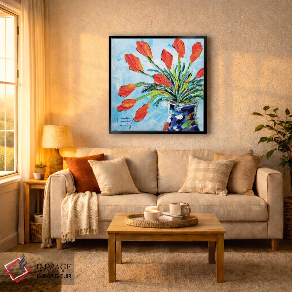 تابلو دکوراتیو لاله ها اثر لیزا الی - D5B