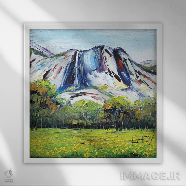 تابلو دکوراتیو یوسمیتی اثر لیزا الی - نمای قابدار سفید