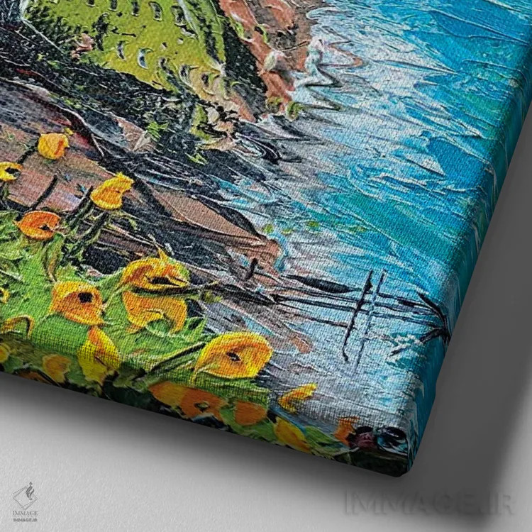 تابلو دکوراتیو پل بیکسبی II اثر لیزا الی - نمای نزدیک بافت بوم