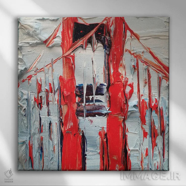 تابلو انتزاعی انتزاعی از پل گلدن گیت اثر لیزا الی - نمای روبهرو روی دیوار