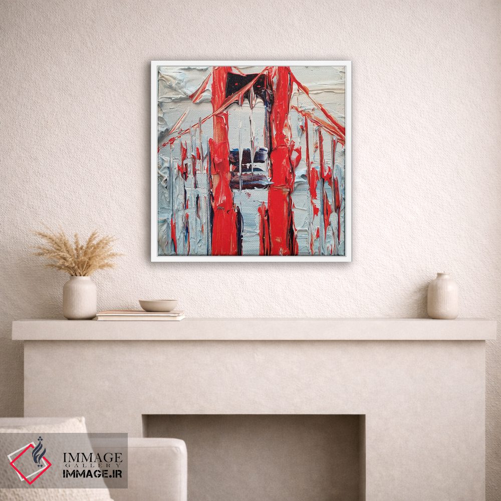 تابلو انتزاعی انتزاعی از پل گلدن گیت اثر لیزا الی - D1W
