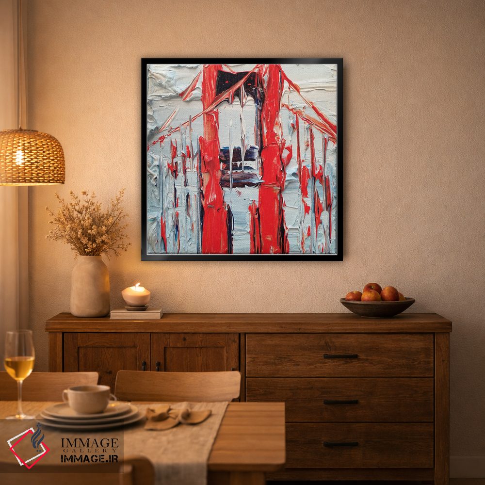 تابلو انتزاعی انتزاعی از پل گلدن گیت اثر لیزا الی - D4B