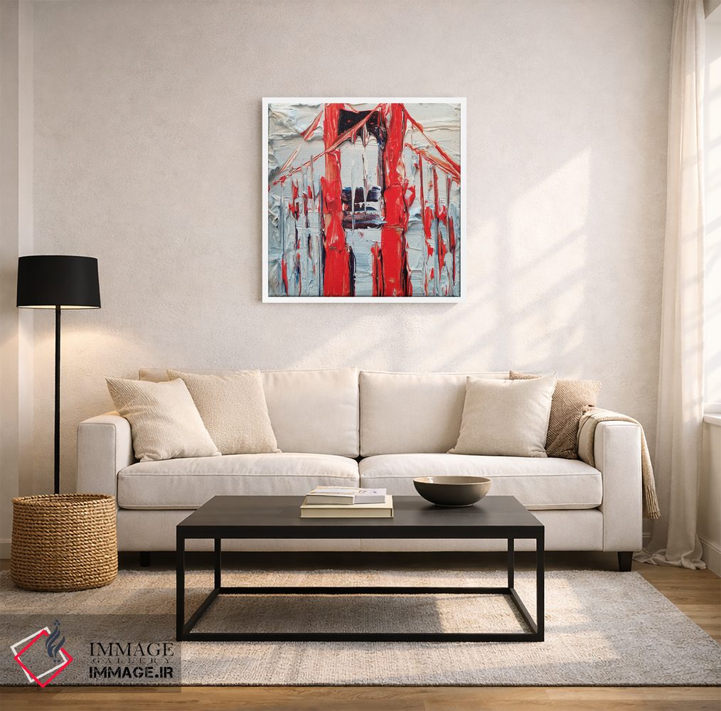 تابلو انتزاعی انتزاعی از پل گلدن گیت اثر لیزا الی - D3W