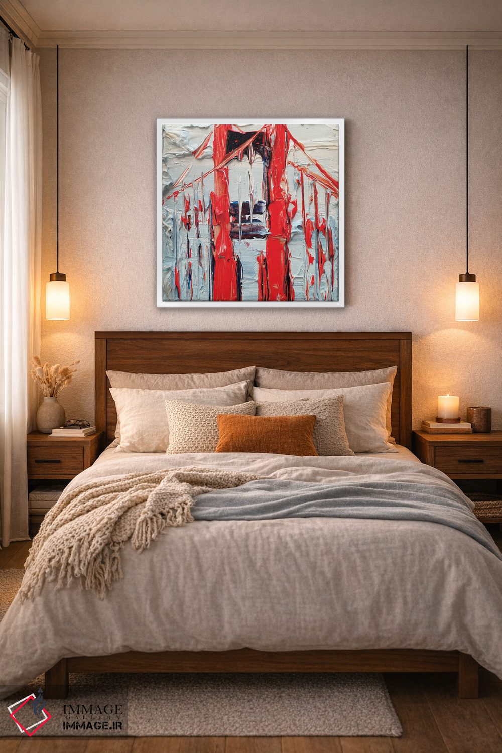 تابلو انتزاعی انتزاعی از پل گلدن گیت اثر لیزا الی - D5W