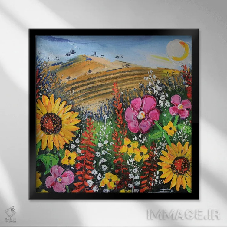 تابلو دکوراتیو دوئت اثر لیزا الی - نمای قابدار مشکی