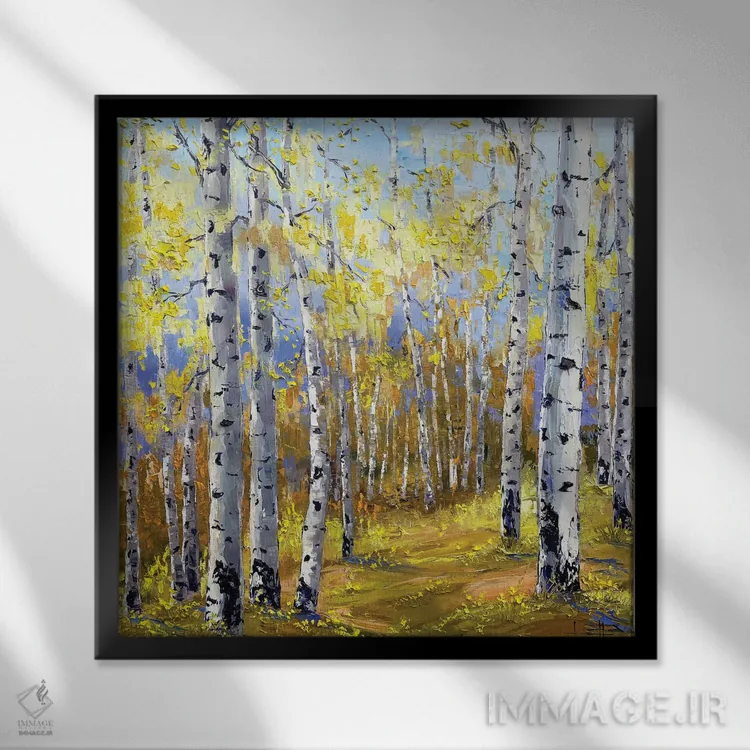 تابلو دکوراتیو آداجیو اثر لیزا الی - نمای قابدار مشکی